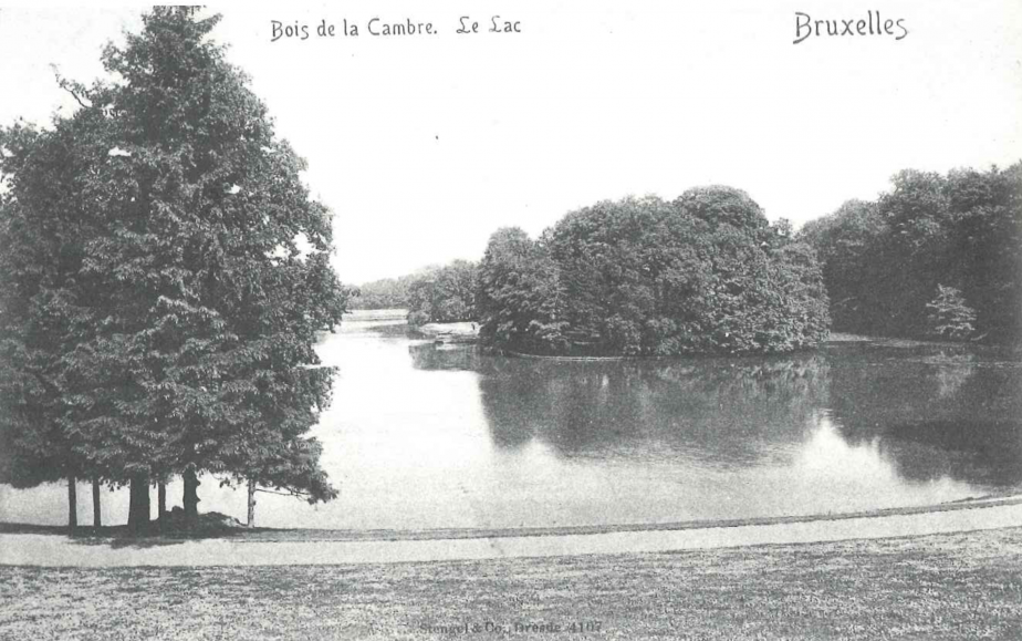 Le lac, vu du côté antérieur droit, carte postale. Vers 1900.